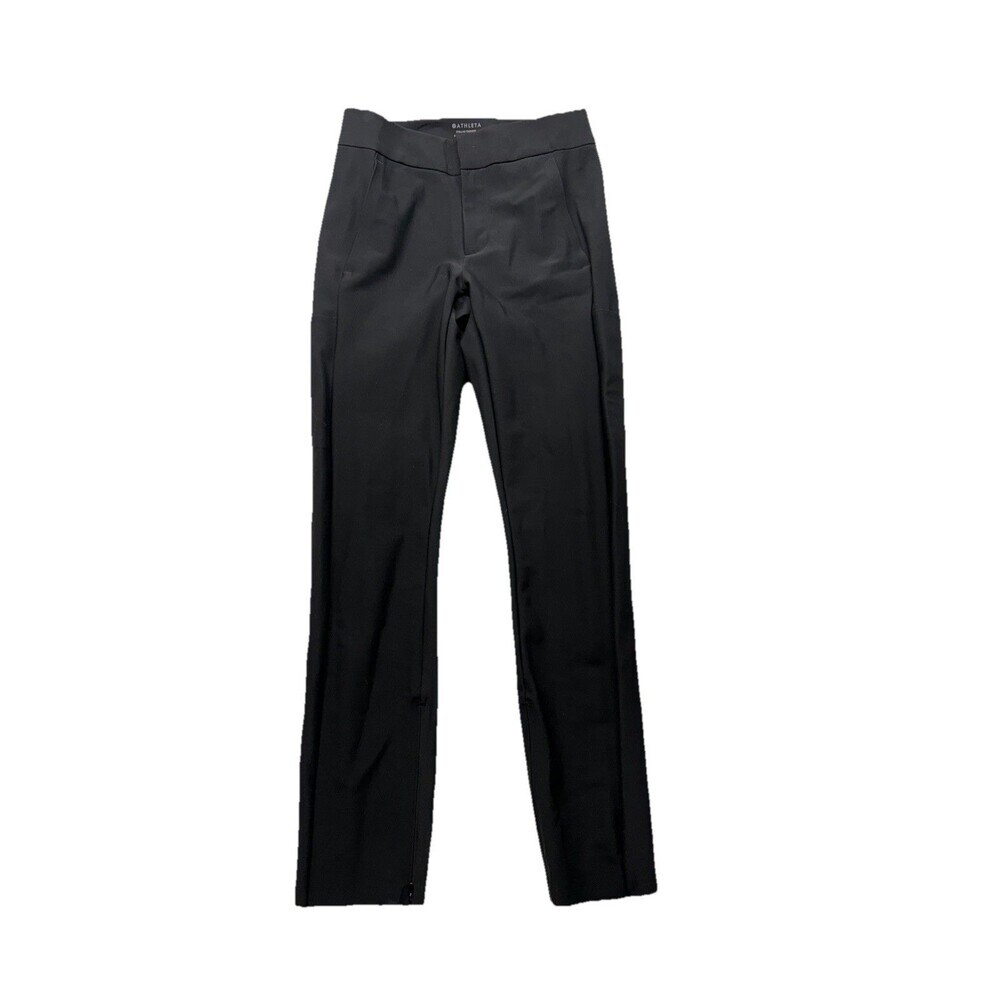 Athleta Stellar Trouser With Zipper Front & 4 Pockets Black Size 2 Style #82208